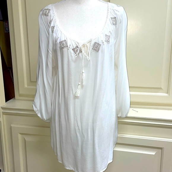 Nine West Jeans Breezy Embellishments Dress/Top Size Medium - Picture 1 of 6